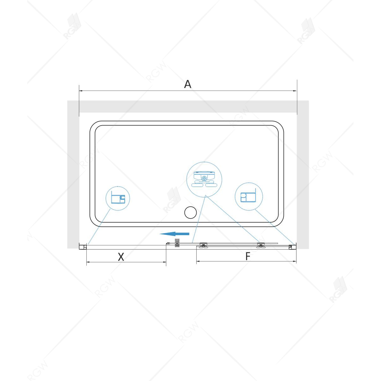 Душевая дверь RGW CL-14B 130х185