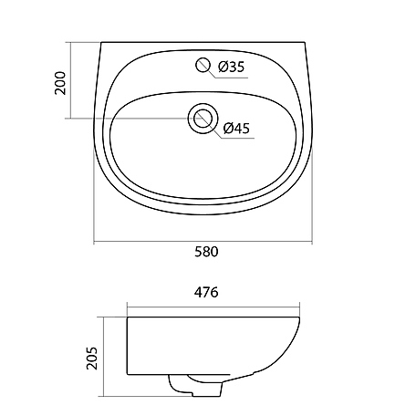 Раковина Santek Анимо 1WH110508 60