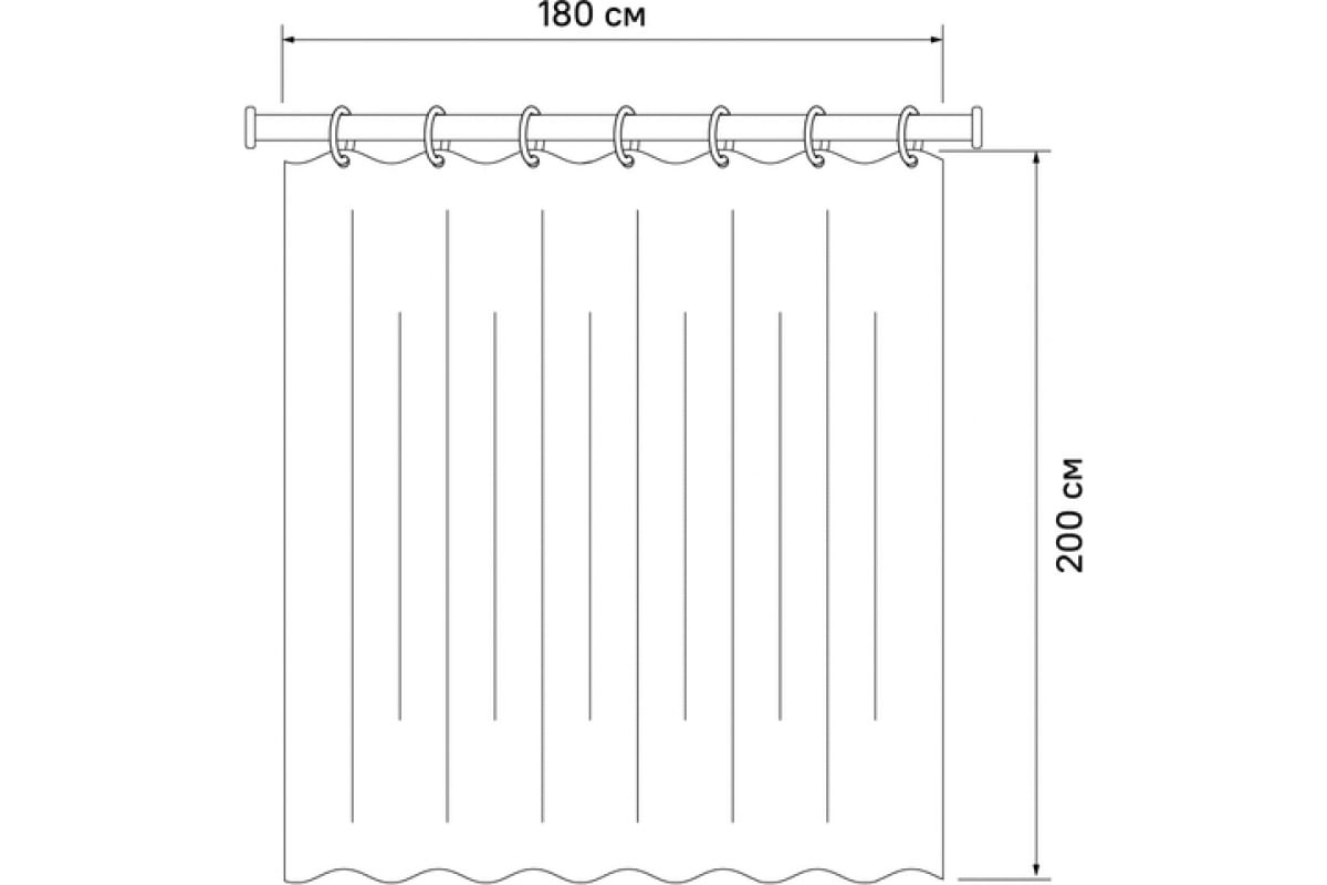 Штора для ванной Iddis Decor D22P218i11