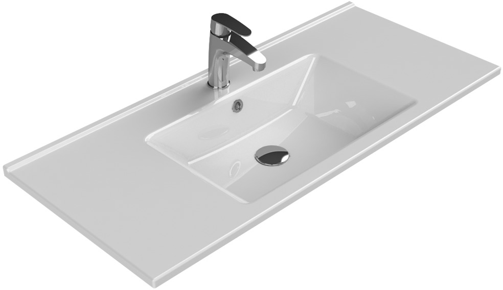 Столешница стекло 110см моноблок БЕЛАЯ Boheme 852-110-WH