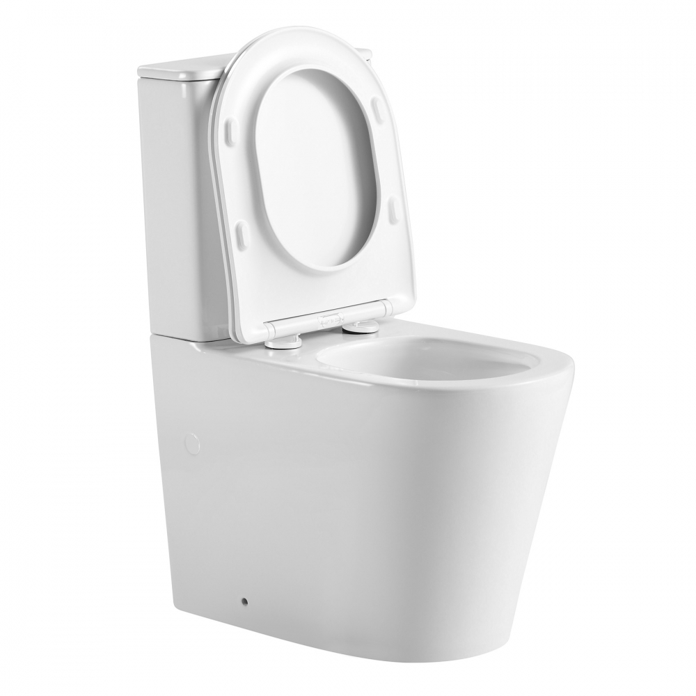 Унитаз Abber Bequem AC1112TMW компакт белый матовый, безободковый, смыв торнадо