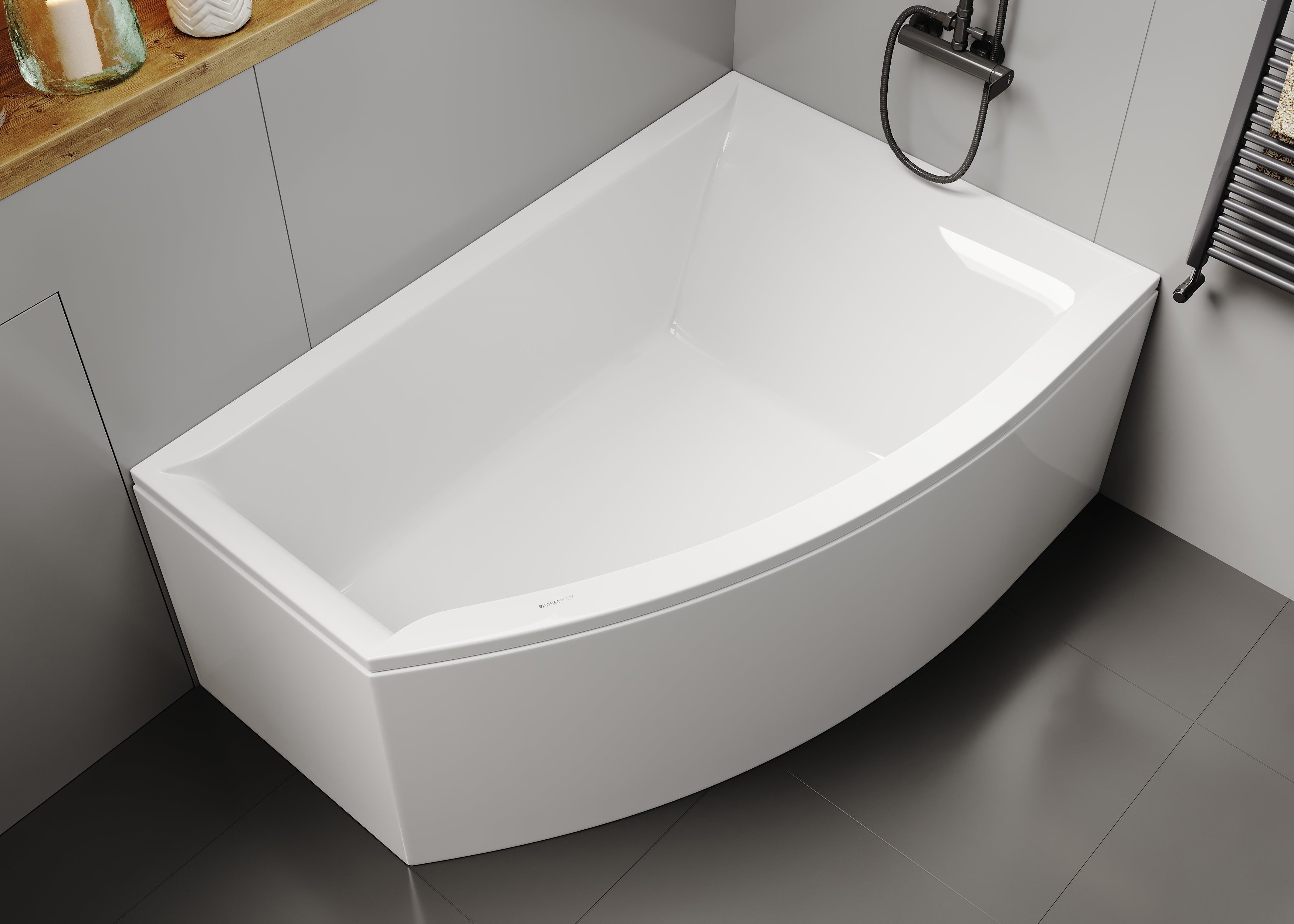 Акриловая ванна VAGNERPLAST Veronela OFFSET VPBA160VEA3PX-04 160х105 Right