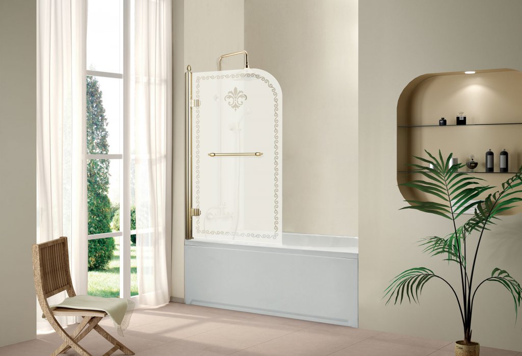 Душевая шторка Cezares RETRO-V-1-80/145-PP-G-R