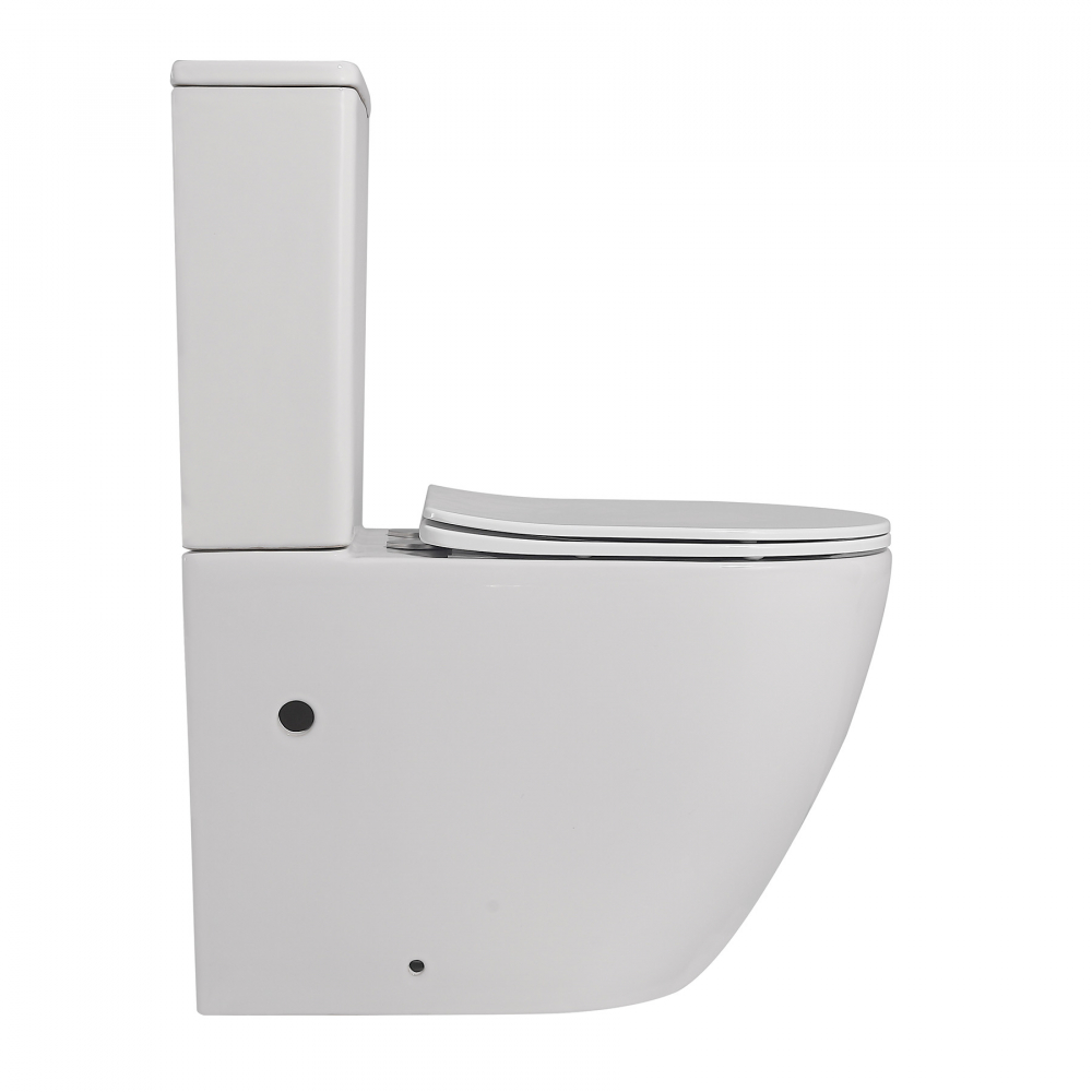 Унитаз Abber Bequem AC1110 компакт белый, безободковый