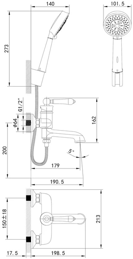 Смеситель для ванны Iddis Oxford OXFSB02i02