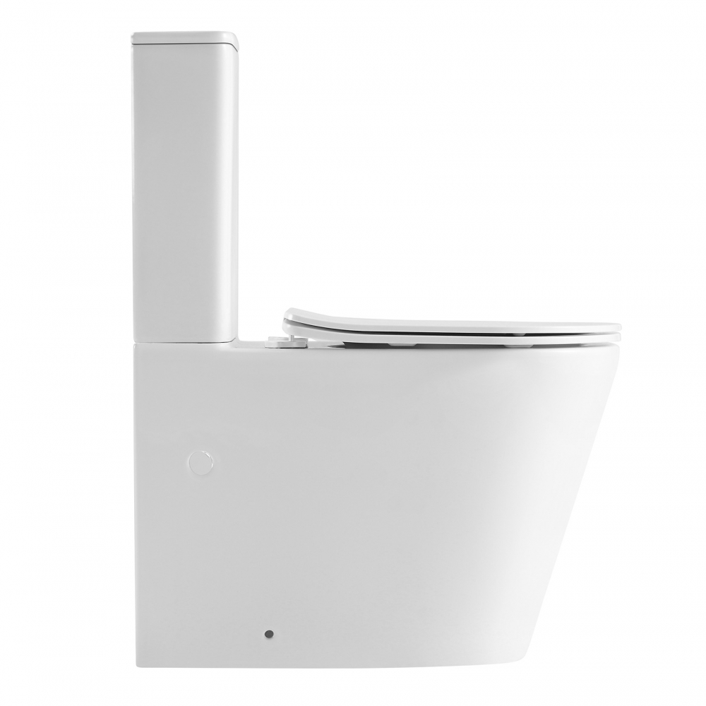 Унитаз Abber Bequem AC1112TMW компакт белый матовый, безободковый, смыв торнадо