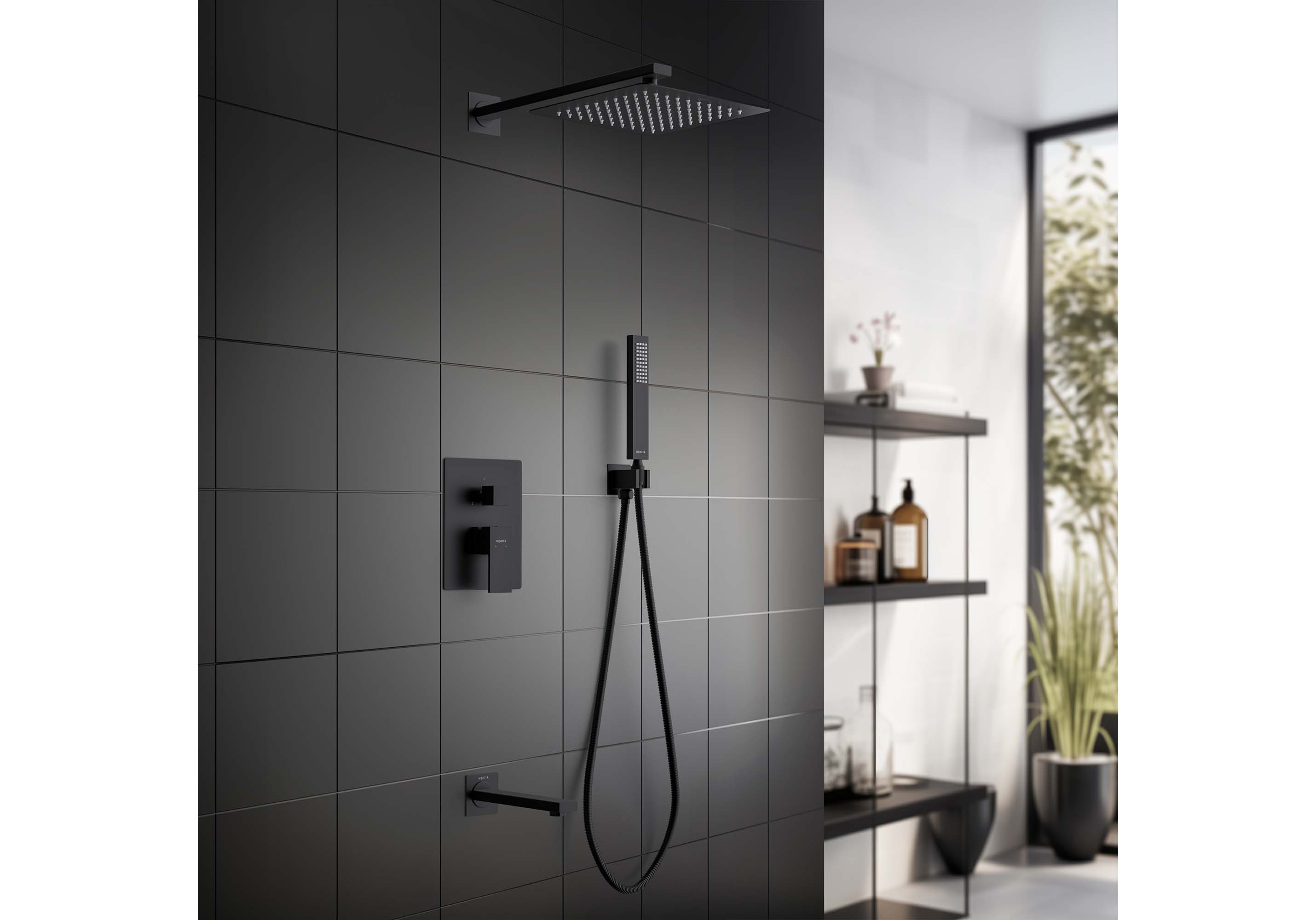 Set 4 в 1 душевой комплект Aquatek Либра AQ1673MB