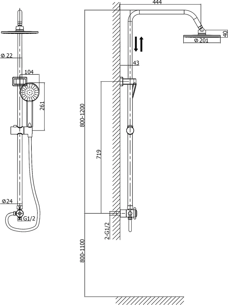 Душевая система Rush Bella BL4535-114