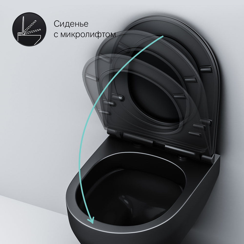 Унитаз подвесной AM.PM Spirit V2.0 FlashClean с сиденьем микролифт