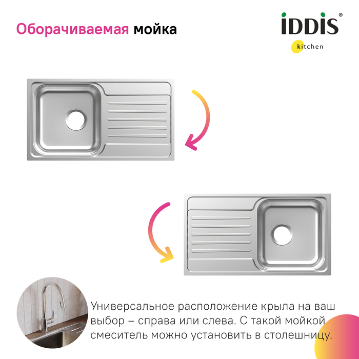 Мойка встраиваемая Iddis Sound SND78SDi77