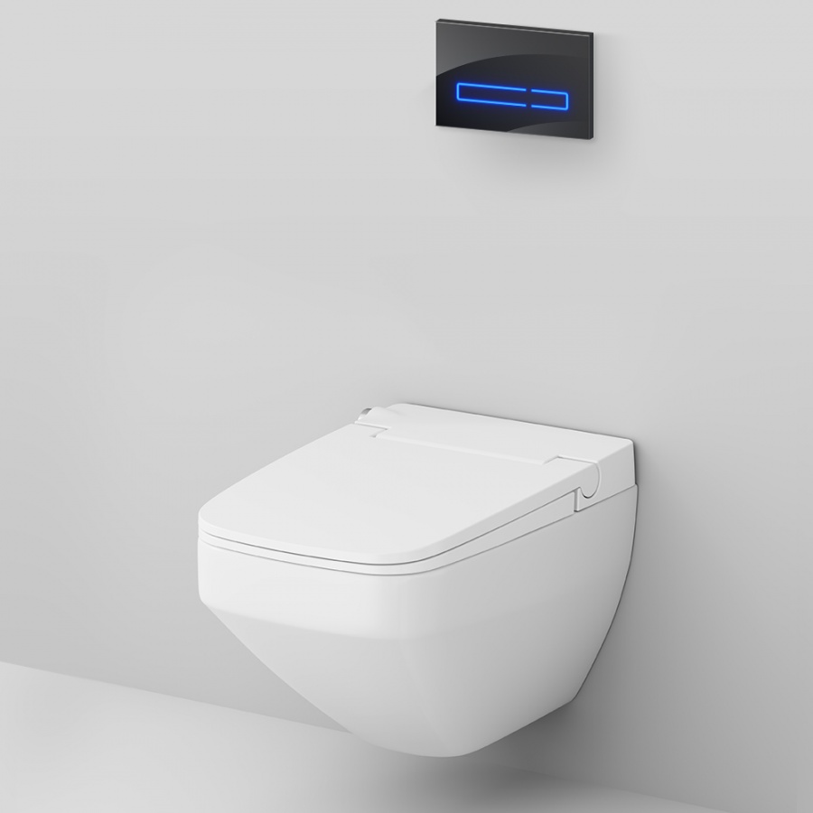 Инсталляция с подвесным унитазом AM.PM Inspire 2.0 FlashClean, с электронной крышкой-биде CleanCare и клавишей