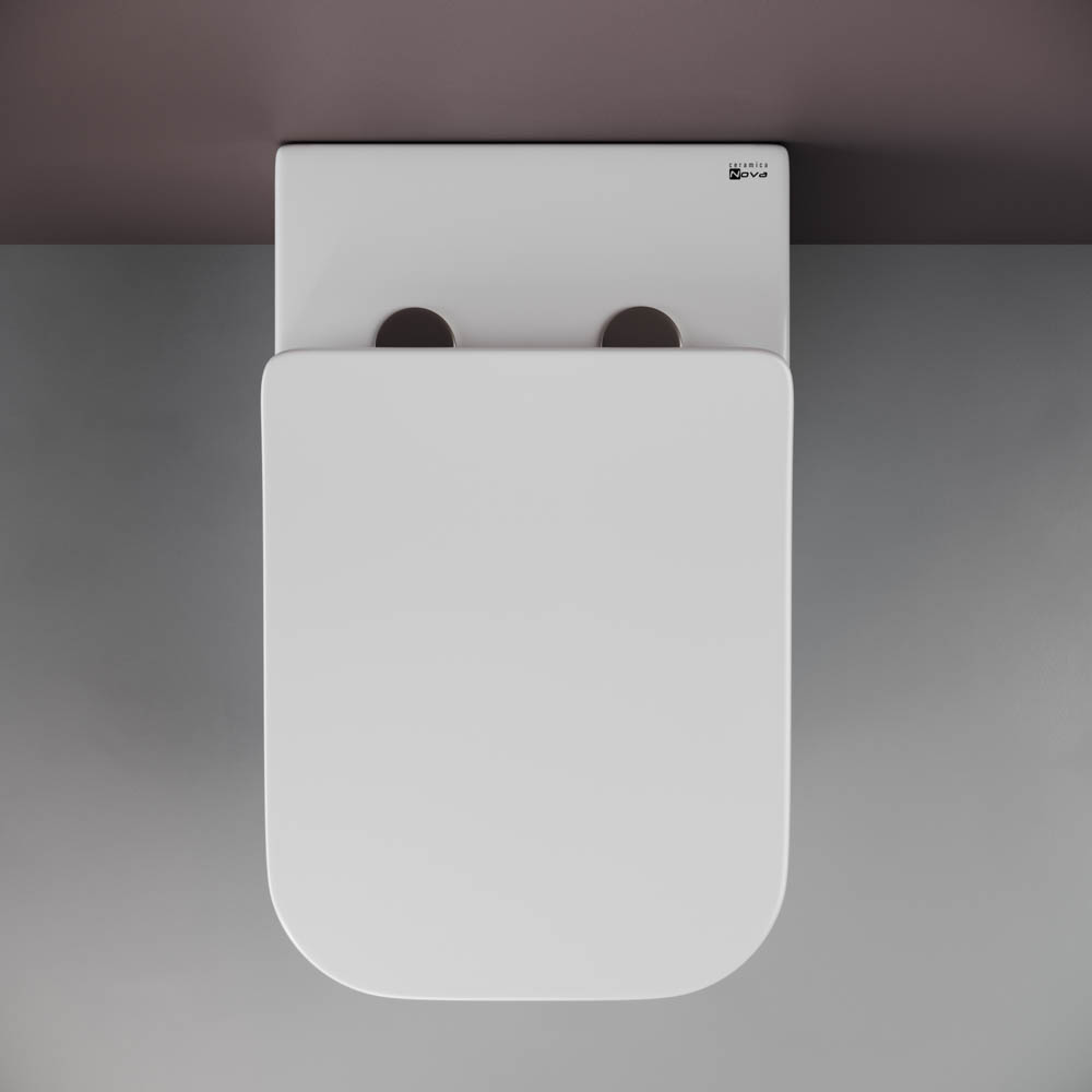 Унитаз приставной Ceramica Nova Cubic Rimless CN1809 с микролифтом, безободковый