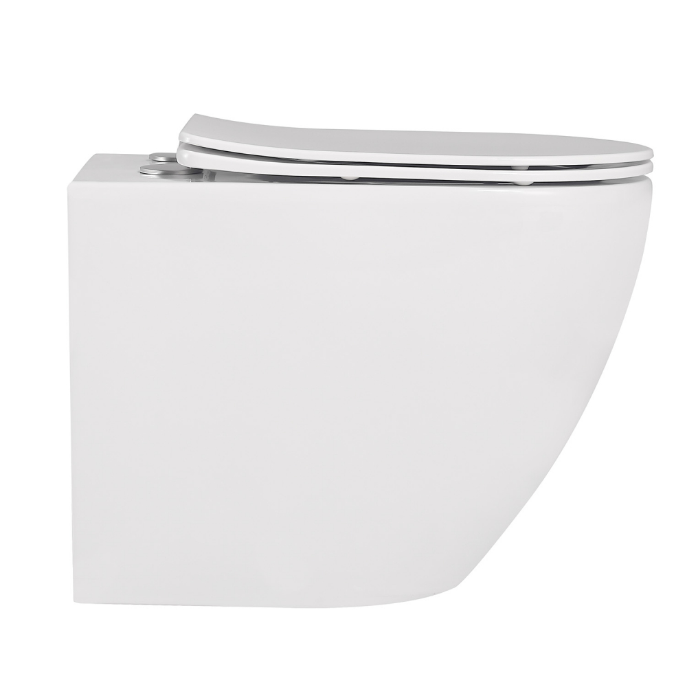 Унитаз Abber Bequem AC1111 приставной белый, безободковый