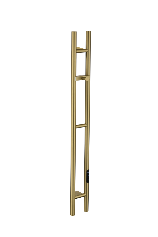 Полотенцесушитель электрический 2-трубы круглый Boheme MATT GOLD 729-MG