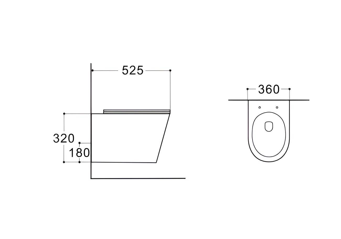 Унитаз подвесной безободковый Aquatek Вега AQ1905-MG с сиденьем Soft Close серый матовый