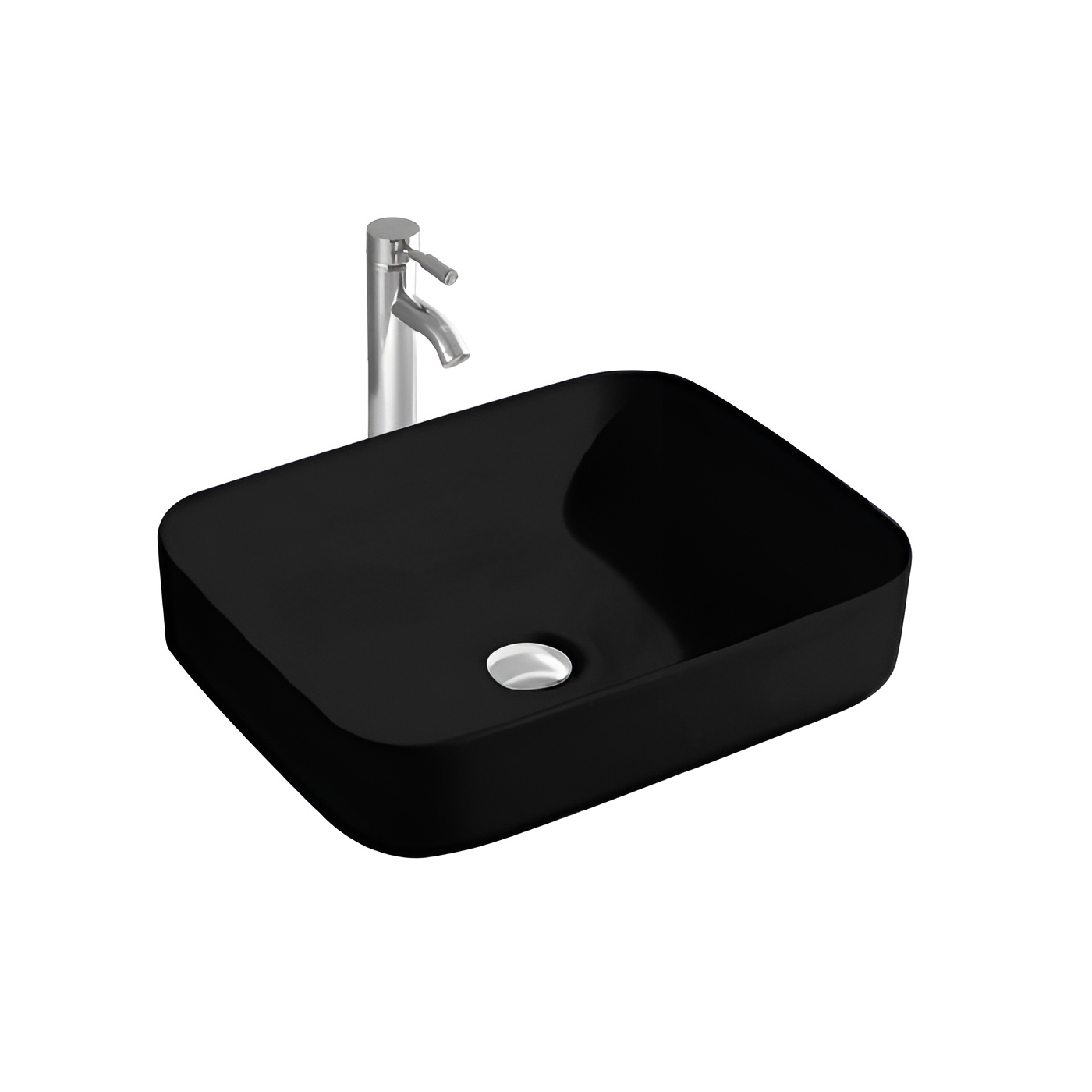 Раковина накладная Aquatek Вега AQ5515-MB черный матовый