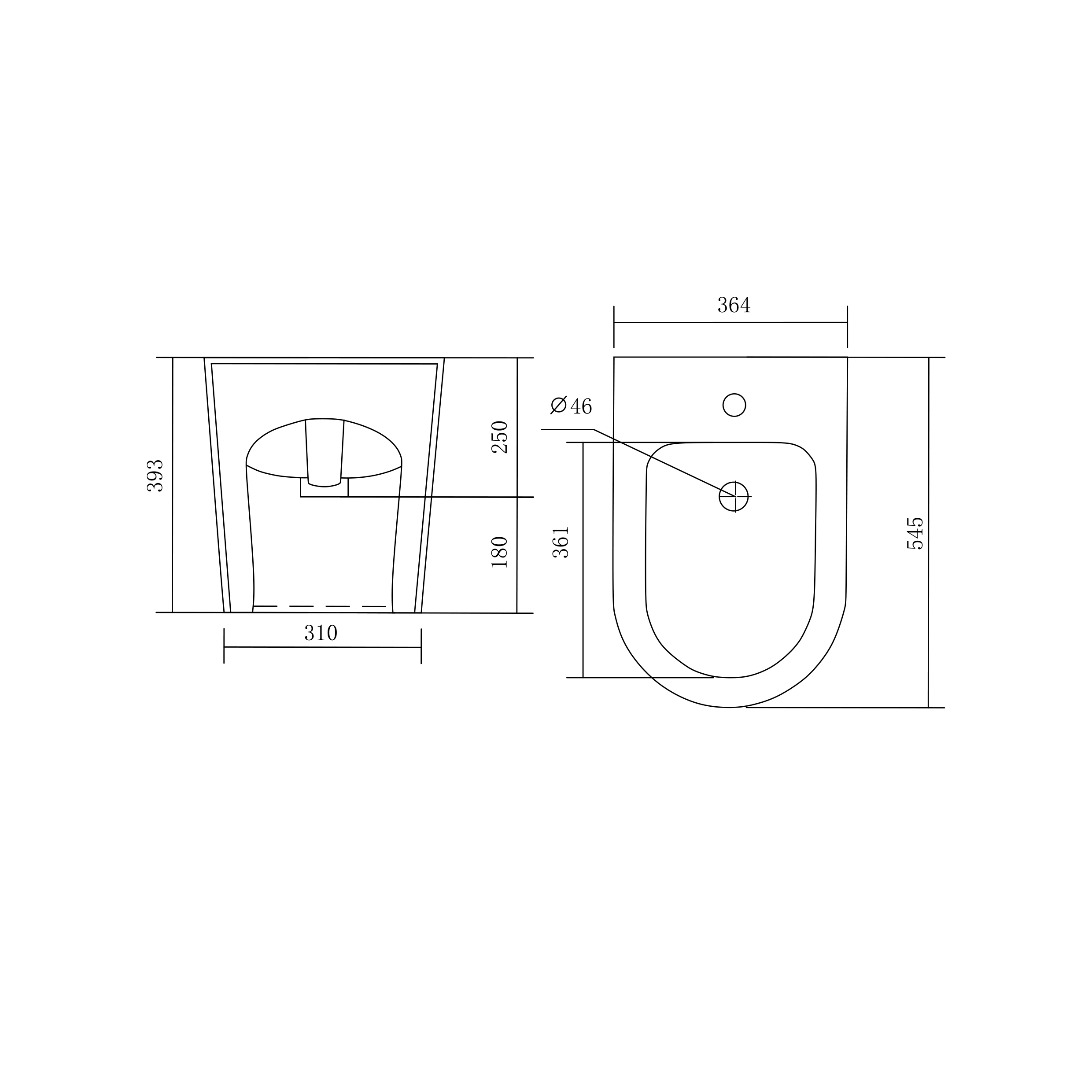Напольное биде Aquatek Оберон/Бетта AQ1276-00