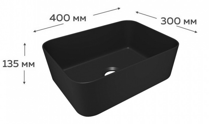 Раковина накладная Alpen Modern Mini ALP2450288 40 см