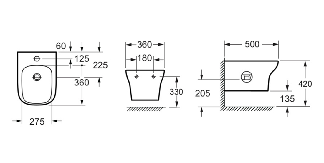 Подвесное биде Lavinia Boho Bristol 33050050