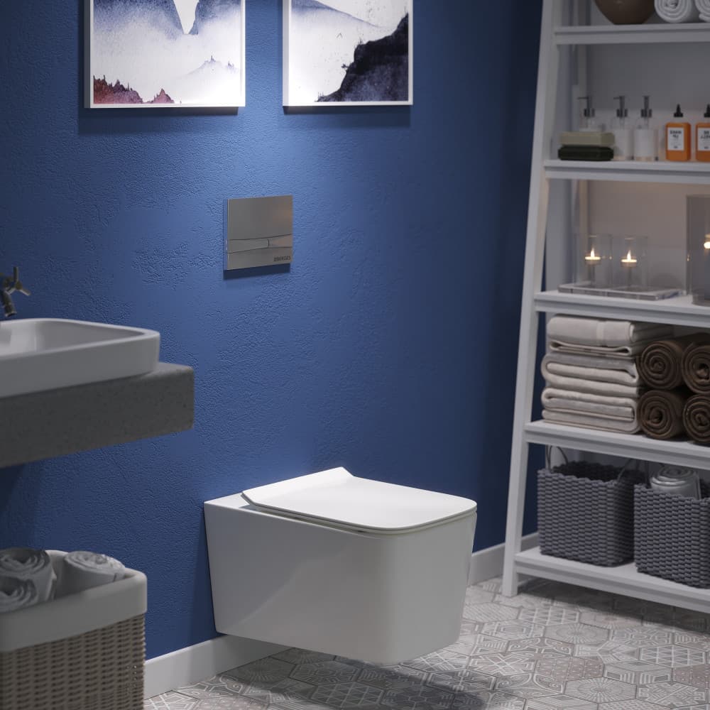 Унитаз подвесной Berges Floe Rimless 082121 безободковый, белый