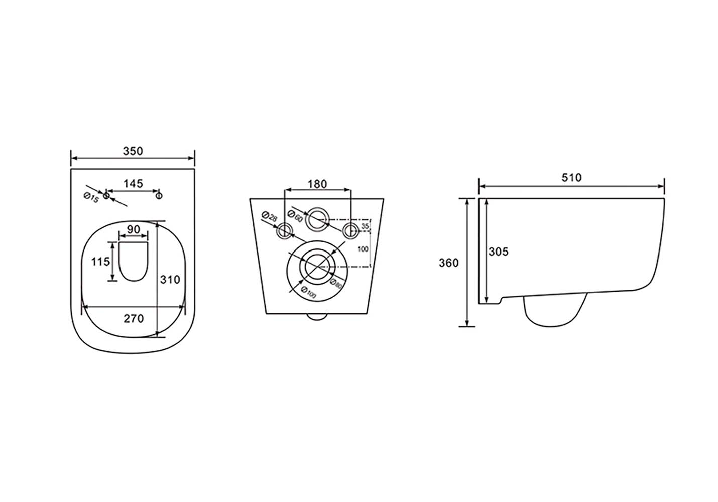 Унитаз подвесной безободковый Aquatek Лугано AQ2002-00 с сиденьем Soft Close