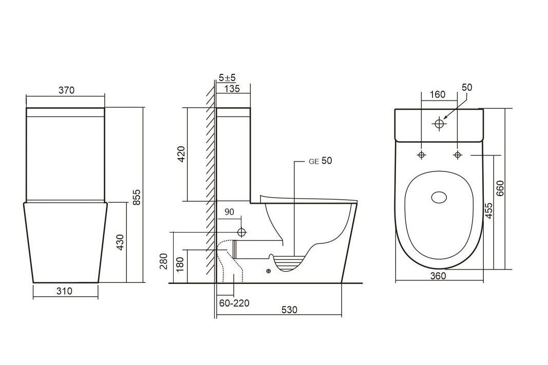 Унитаз Abber Bequem AC1112TMW компакт белый матовый, безободковый, смыв торнадо