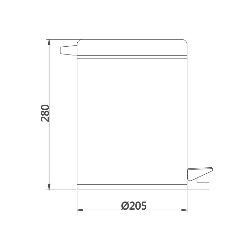 Ведро для мусора Haiba HB702, 5 литров