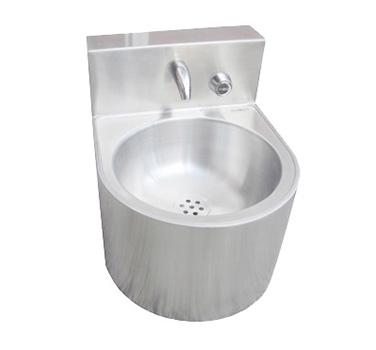 Раковина круглая со смесителем и кнопкой Nofer 13036.W