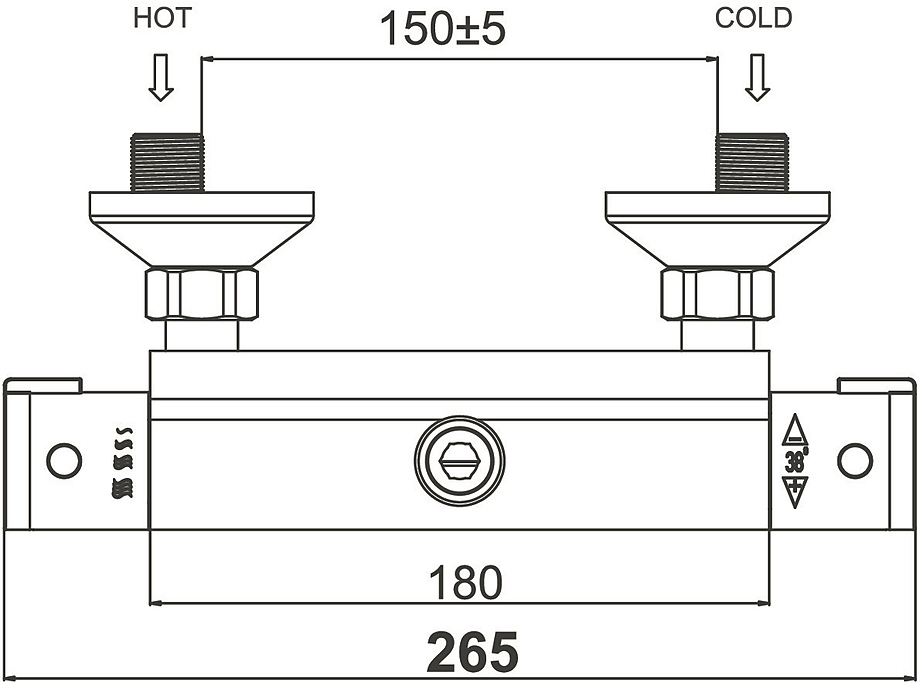 Смеситель для душа термостатический D&K Bayern Potsdam DA2153101 хром