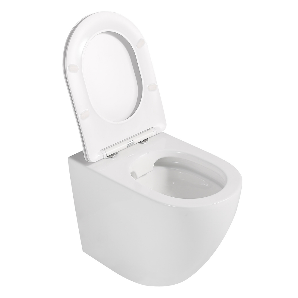 Унитаз Abber Bequem AC1111 приставной белый, безободковый