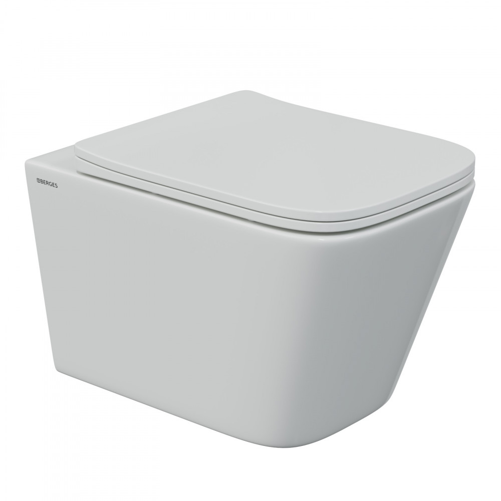 Унитаз подвесной Berges Floe S Rimless 082134 безободковый, белый