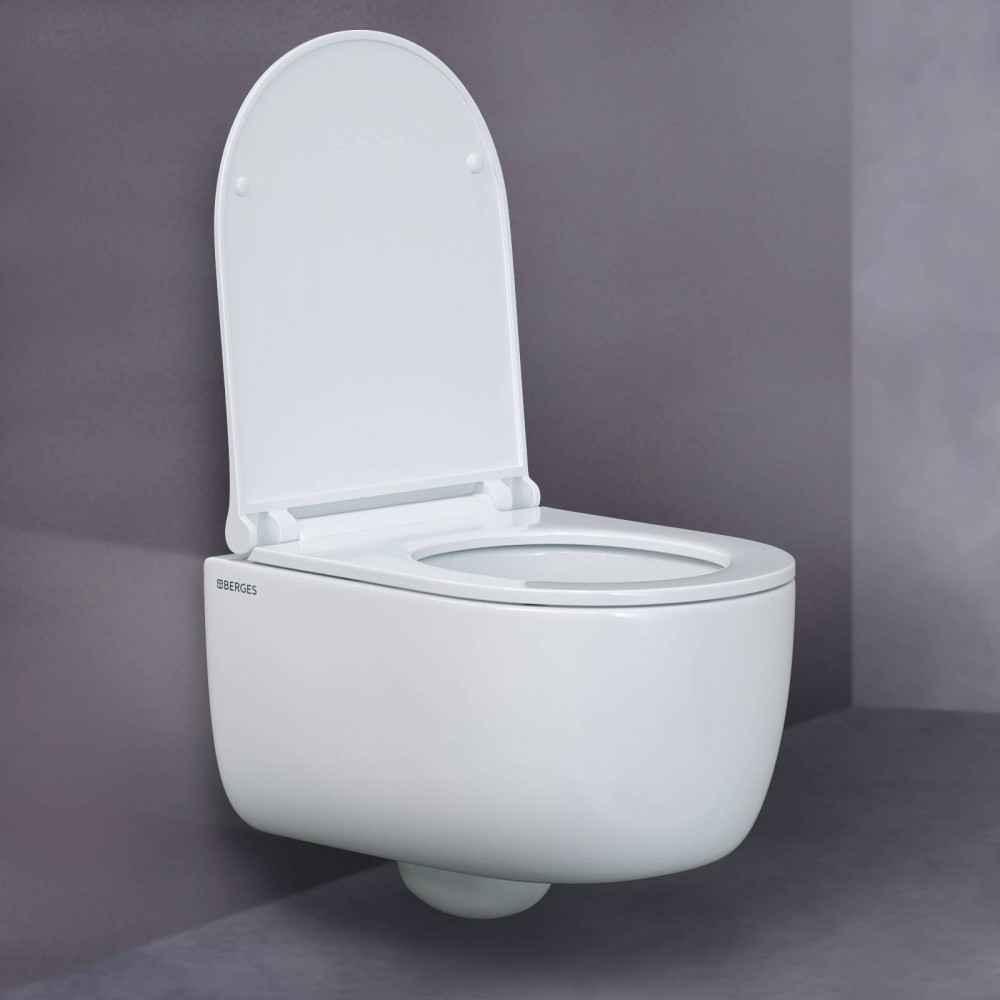 Унитаз подвесной Berges EGO 082111 безободковый, белый