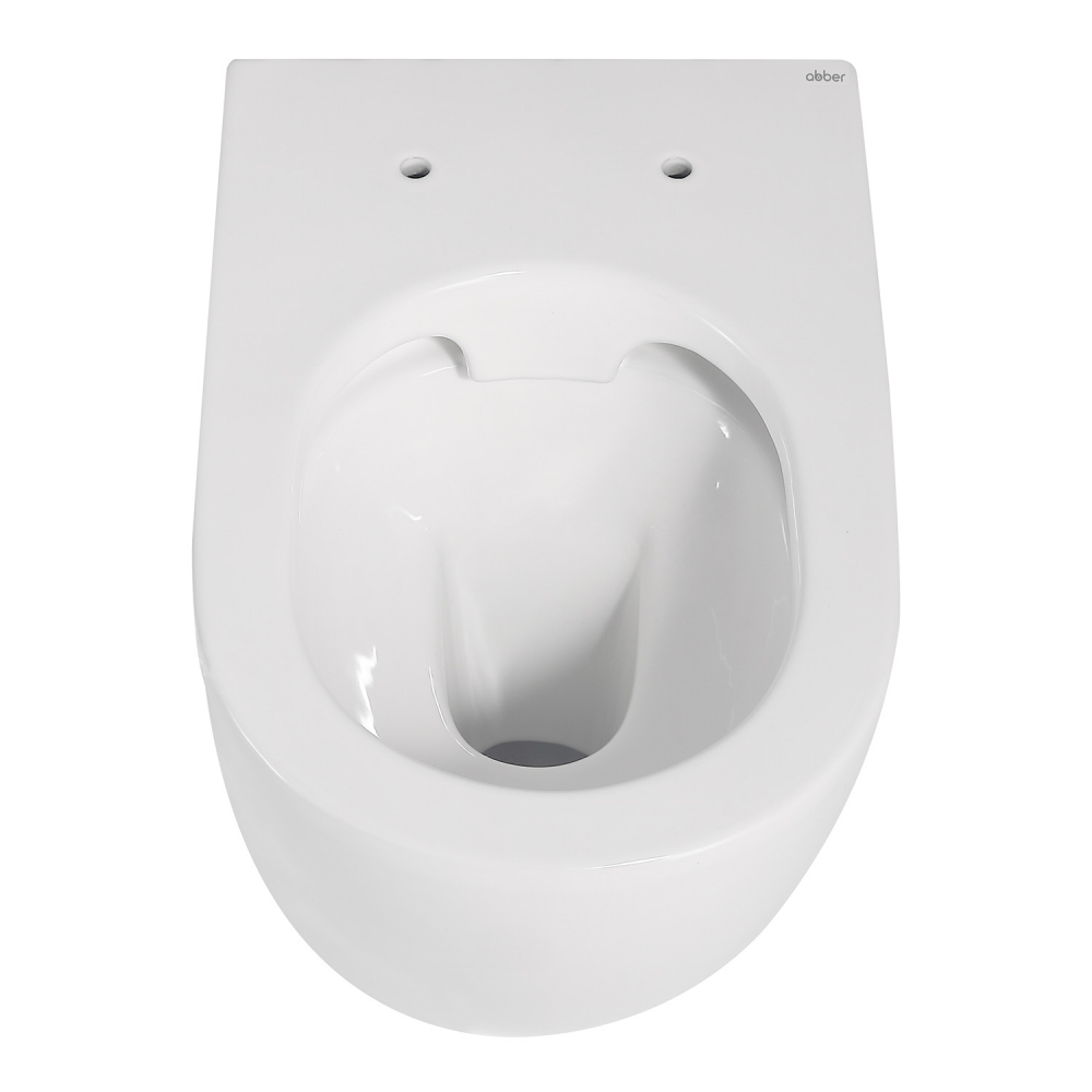 Унитаз Abber Bequem AC1111 приставной белый, безободковый