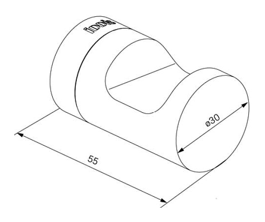Крючок одинарный IDDIS Noa NOAWT10i41