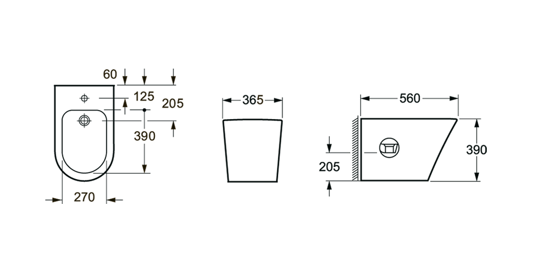 Напольное биде Lavinia Boho Biore 33040050