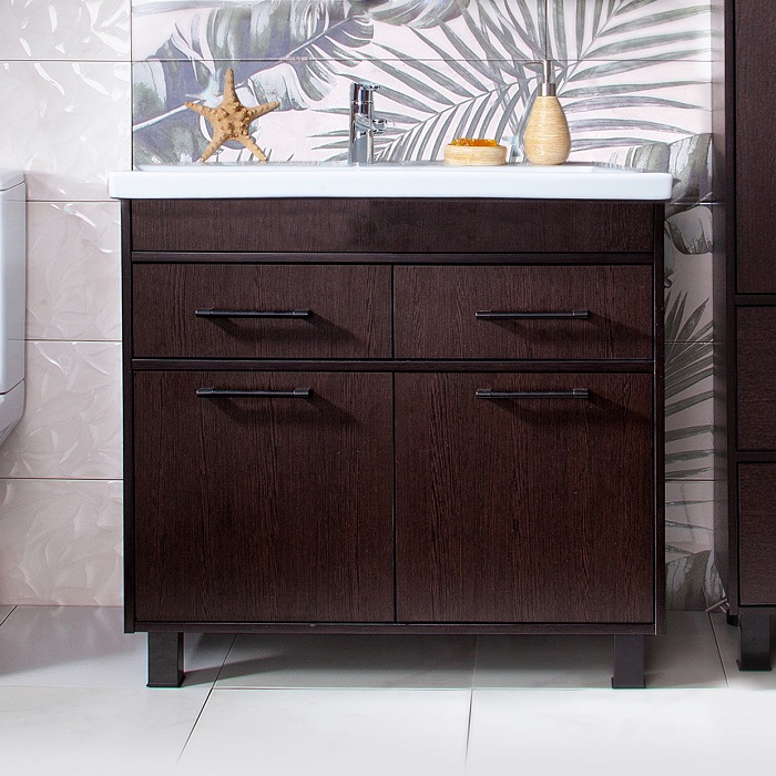 Тумба с раковиной Бриклаер Чили 90 венге