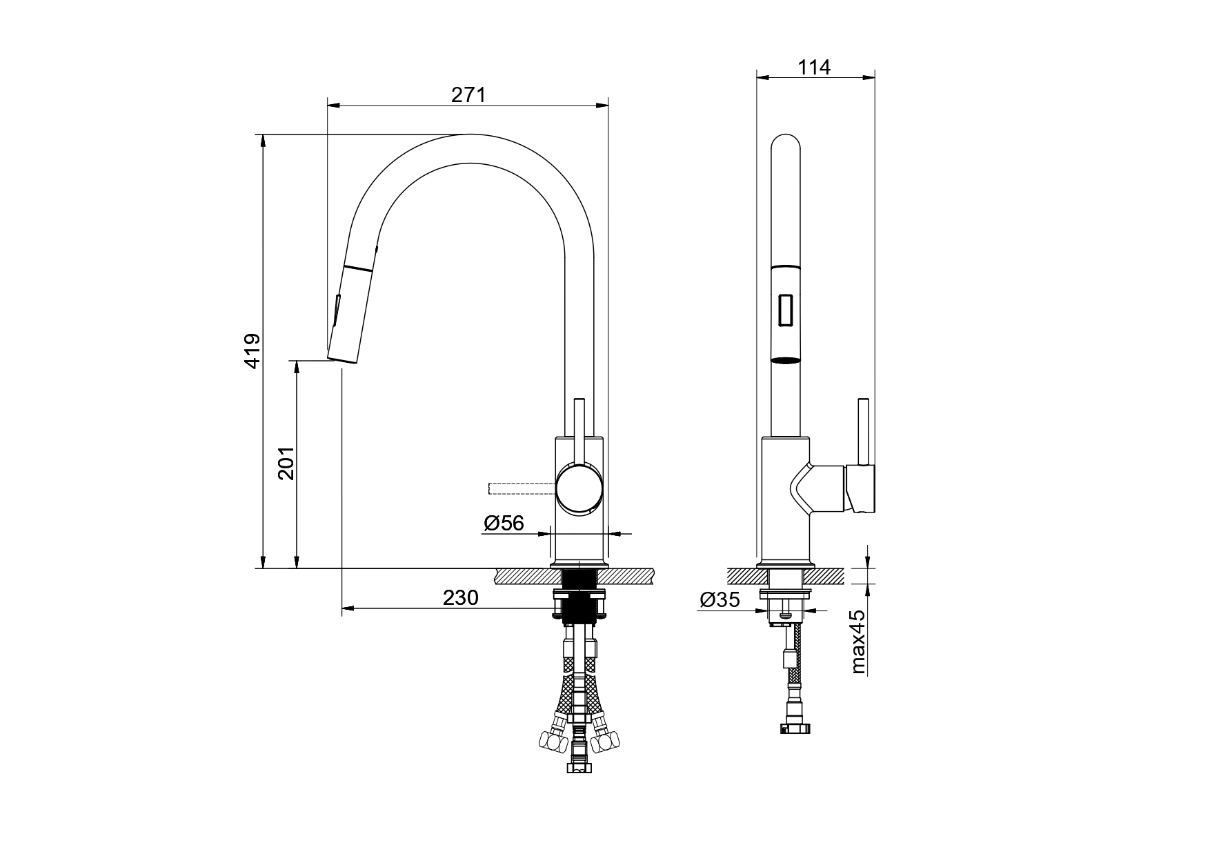 Смеситель Aquatek Европа AQ1384CR для кухни