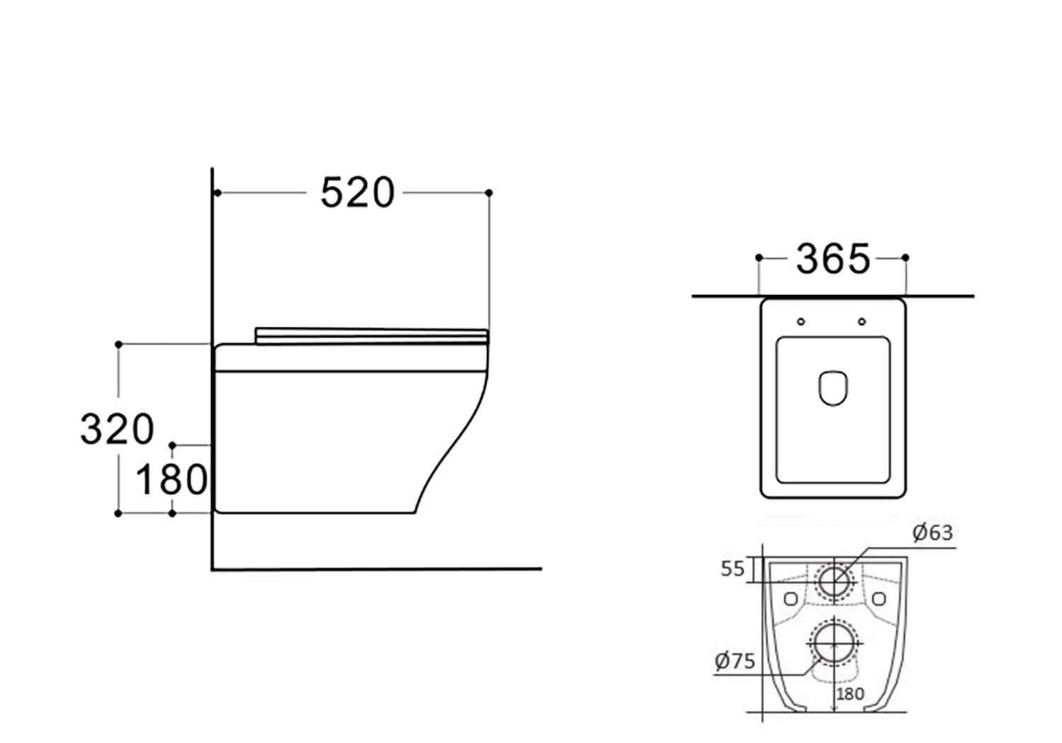 Унитаз подвесной безободковый Aquatek Амадео AQ1163-00 с сиденьем Soft Close