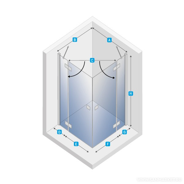 Душевая шторка New Trendy MODENA