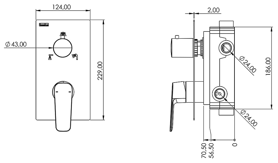 Комплект душевой Teska Ciera Pro AS3380