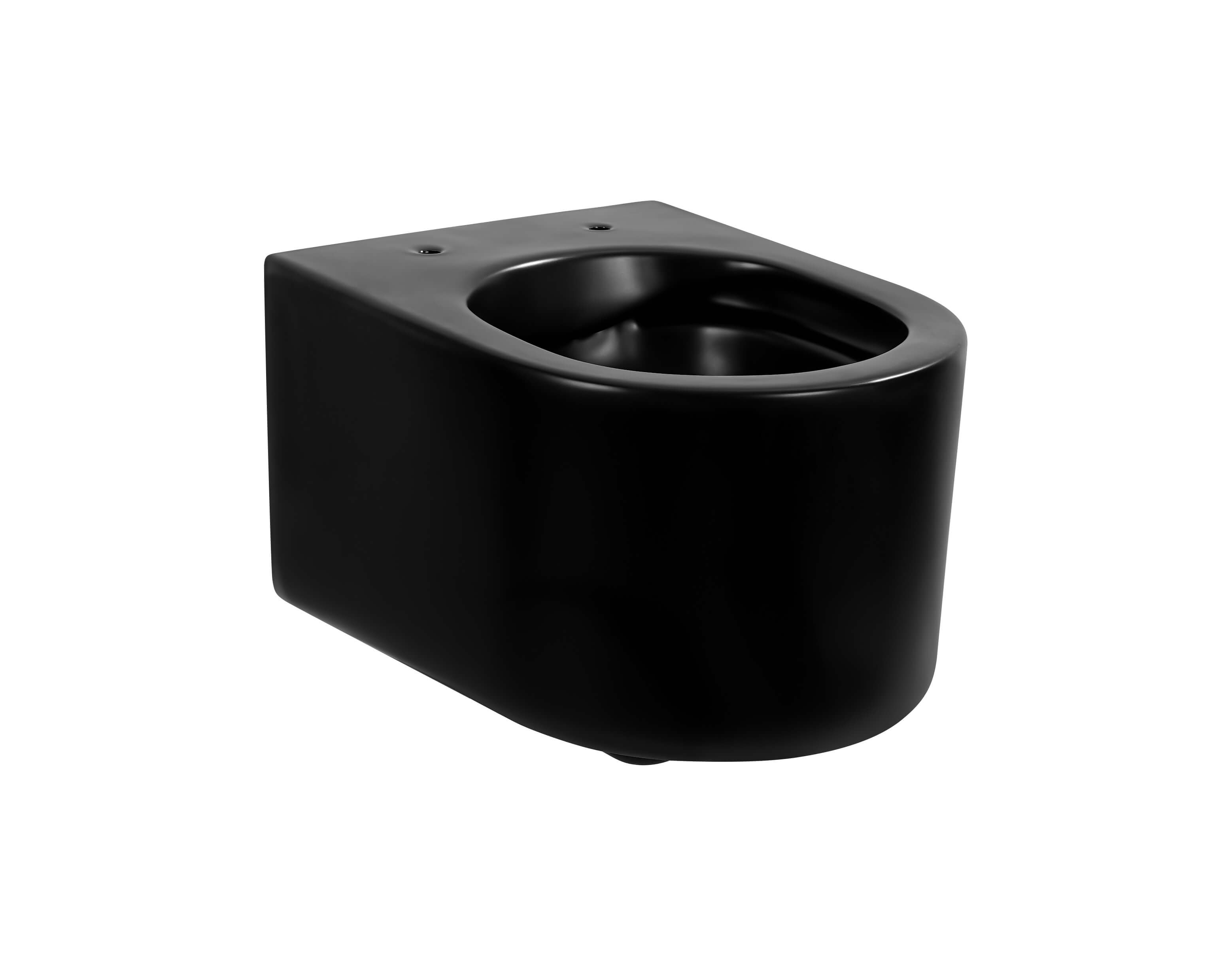 Унитаз подвесной безободковый Aquatek Мия AQ2004-MB с сиденьем Soft Close черный матовый