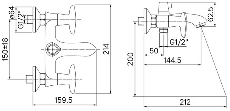Смеситель для ванны Iddis Copter COPSB02i02WA