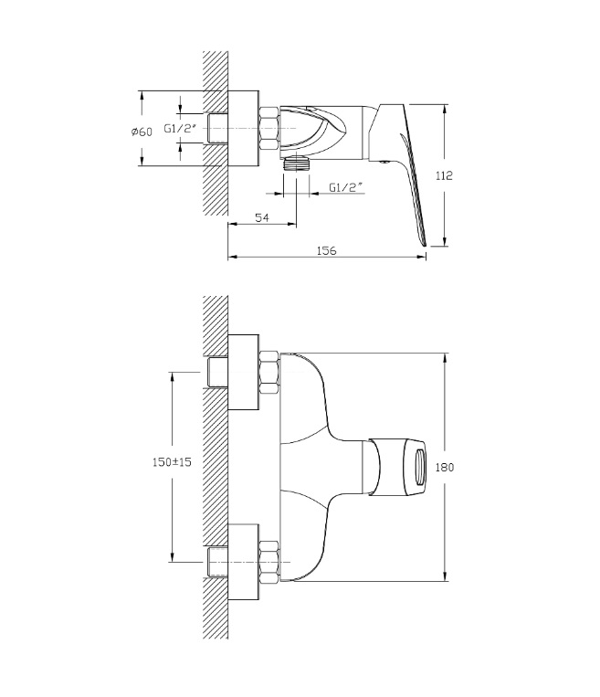 Смеситель для душа Rush Edge ED7735-63