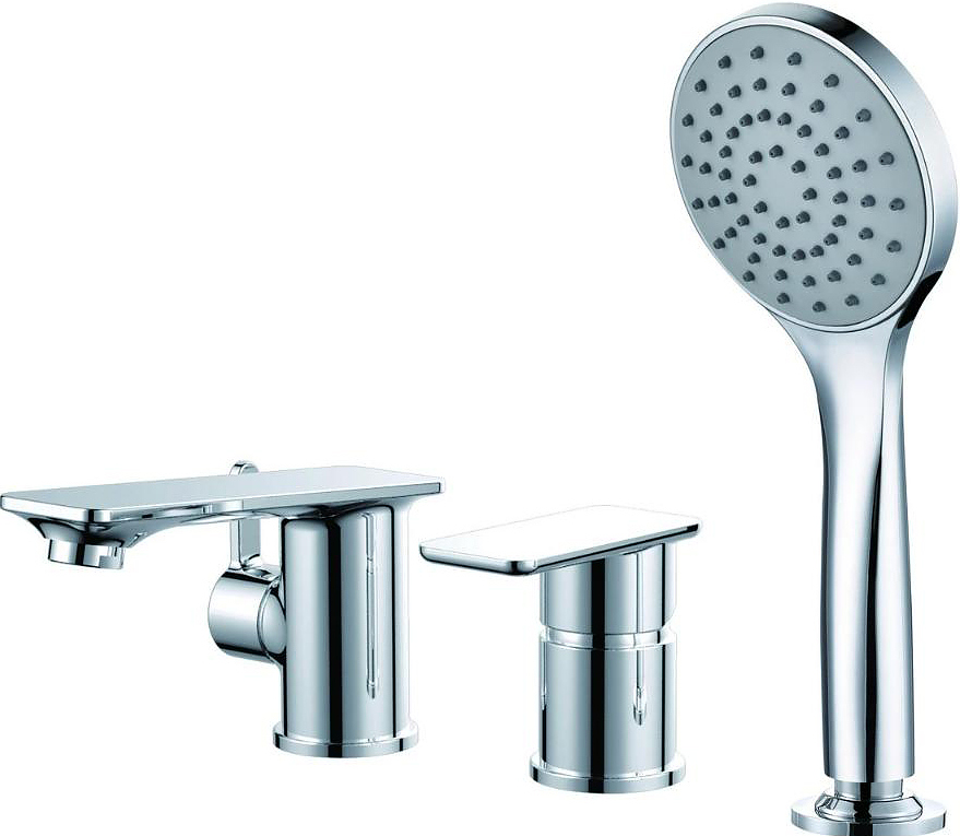 Смеситель на борт ванны с душевым гарнитуром Rush Bruny BR4335-333