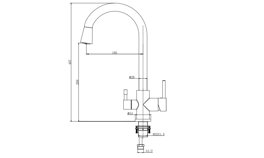Смеситель Aquatek Вега AQ1085CR для кухни