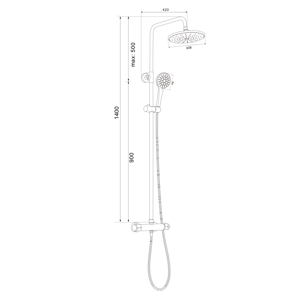 Душевая система Olive's Termo 34291TMB