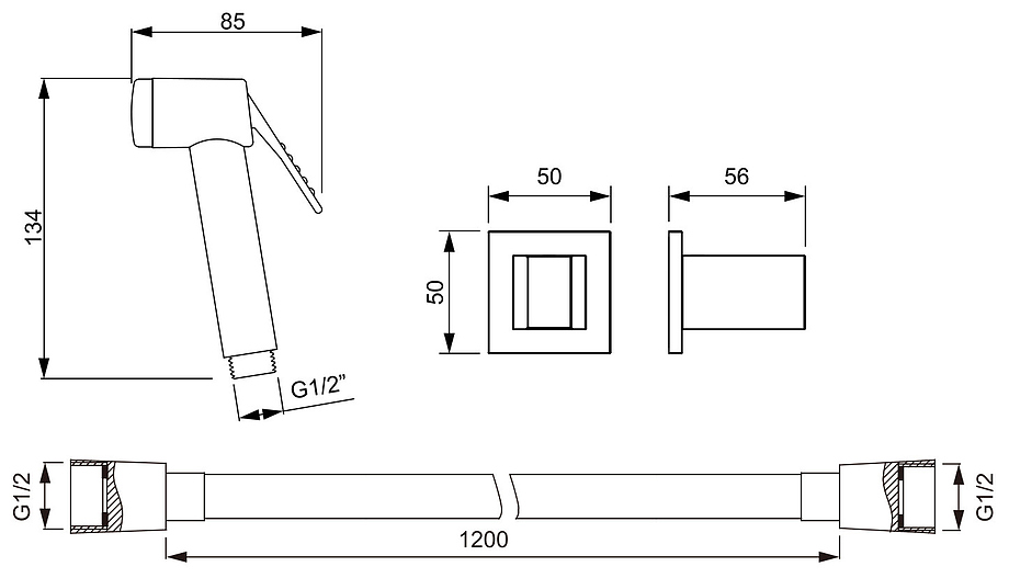 Лейка для гигиенического душа Timo SG-3054/03