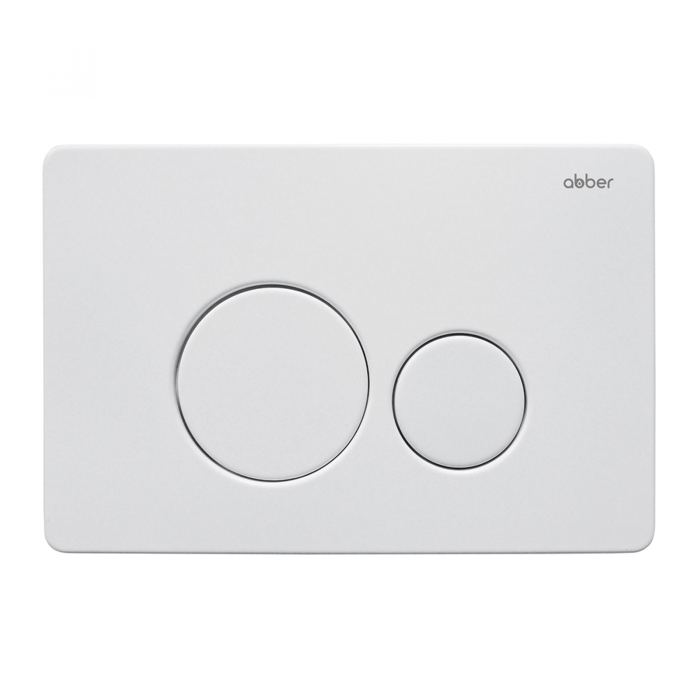 Кнопка смыва Abber AC0121MW белая матовая