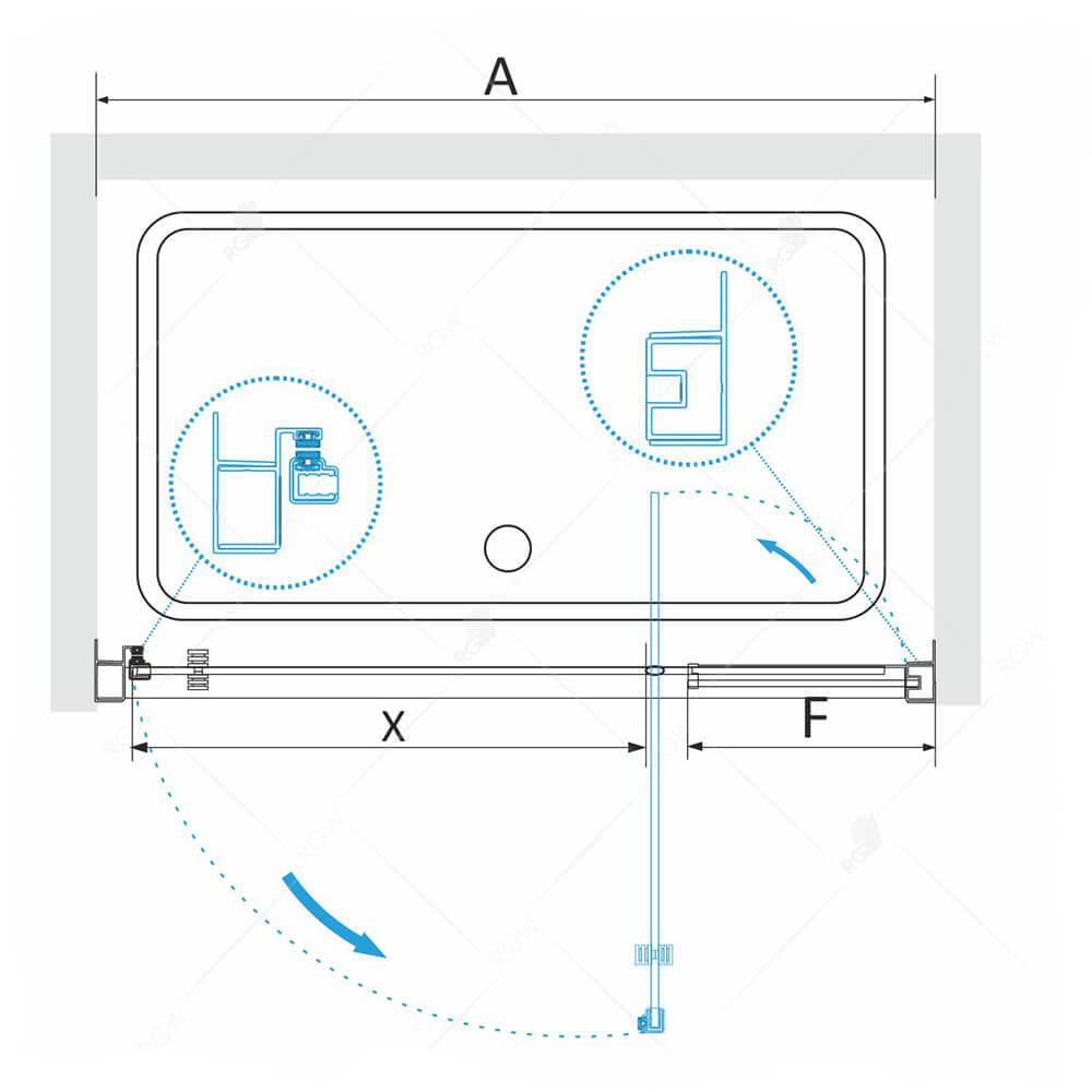 Душевая дверь RGW PA-02B NEW 80х185