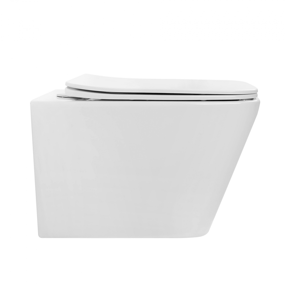 Унитаз Abber Rechteck AC1201T подвесной белый, безободковый, смыв торнадо